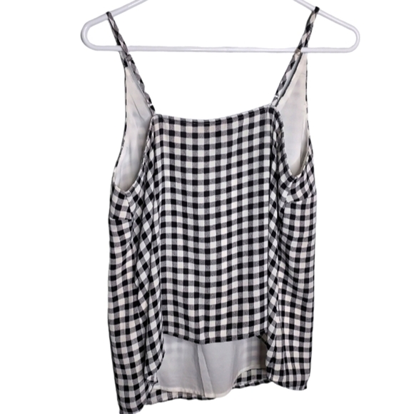 BANANA Republic Black & White Checkered Spaghetti Top Size Medium Petite NWT - Picture 5 of 5